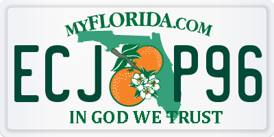 FL license plate ECJP96