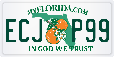 FL license plate ECJP99