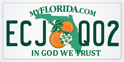 FL license plate ECJQ02