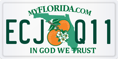 FL license plate ECJQ11