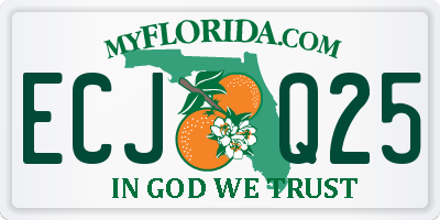 FL license plate ECJQ25