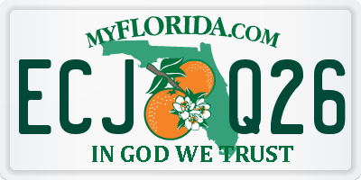 FL license plate ECJQ26