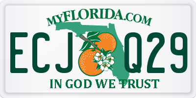 FL license plate ECJQ29