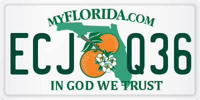 FL license plate ECJQ36