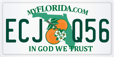 FL license plate ECJQ56