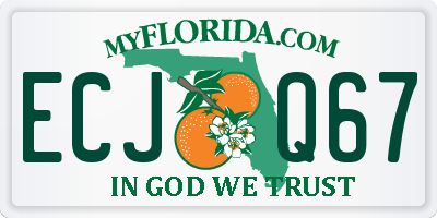 FL license plate ECJQ67