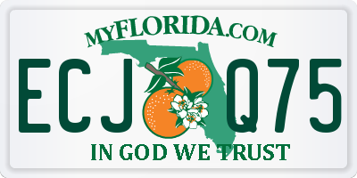 FL license plate ECJQ75