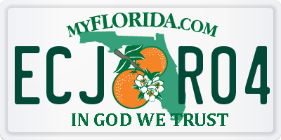 FL license plate ECJR04
