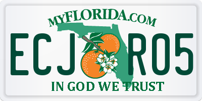 FL license plate ECJR05