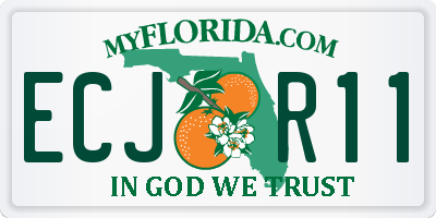 FL license plate ECJR11