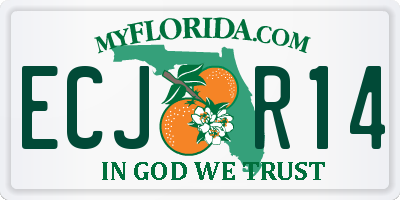 FL license plate ECJR14