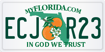FL license plate ECJR23