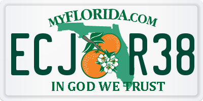 FL license plate ECJR38