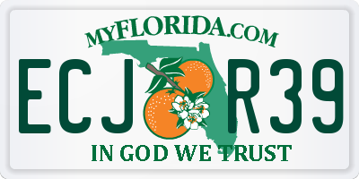 FL license plate ECJR39