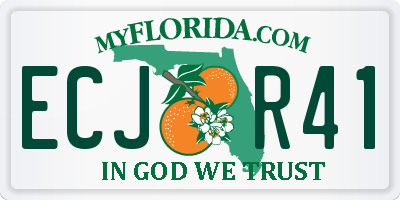 FL license plate ECJR41