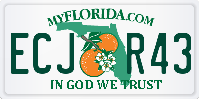 FL license plate ECJR43