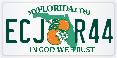 FL license plate ECJR44