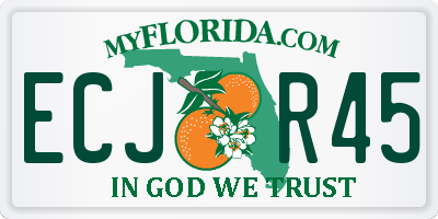 FL license plate ECJR45