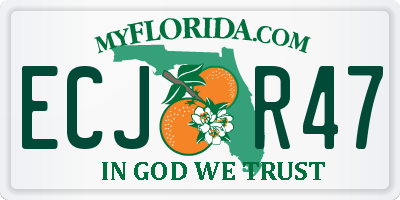 FL license plate ECJR47