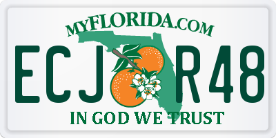 FL license plate ECJR48