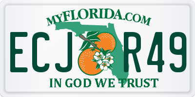 FL license plate ECJR49