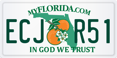 FL license plate ECJR51