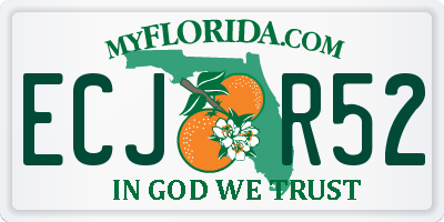 FL license plate ECJR52