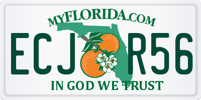 FL license plate ECJR56