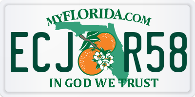 FL license plate ECJR58