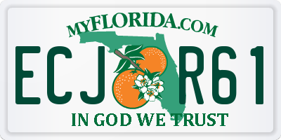 FL license plate ECJR61