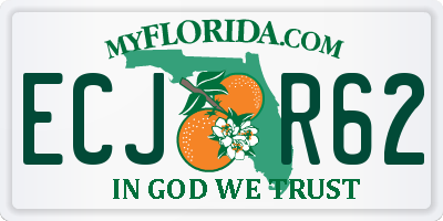 FL license plate ECJR62