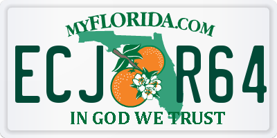 FL license plate ECJR64