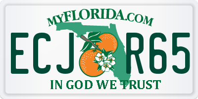FL license plate ECJR65