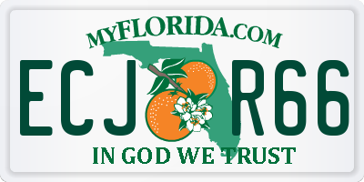 FL license plate ECJR66