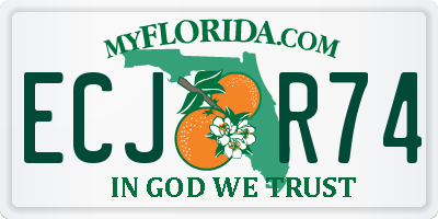 FL license plate ECJR74