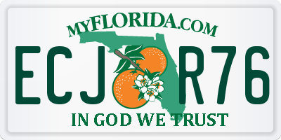 FL license plate ECJR76