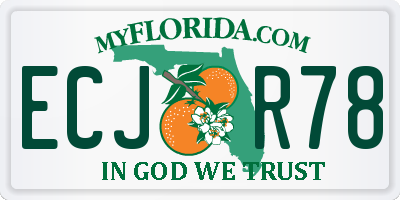 FL license plate ECJR78