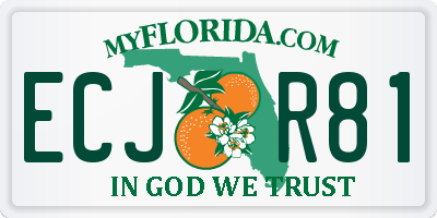 FL license plate ECJR81