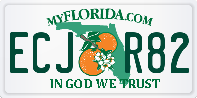 FL license plate ECJR82