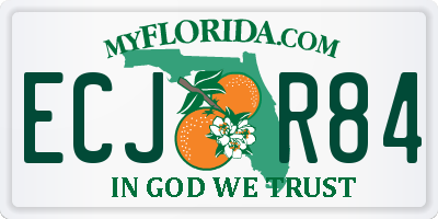 FL license plate ECJR84