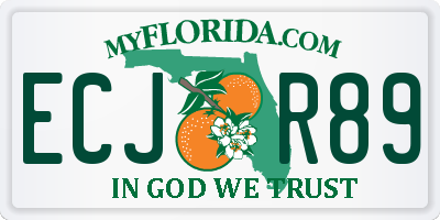 FL license plate ECJR89