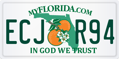 FL license plate ECJR94