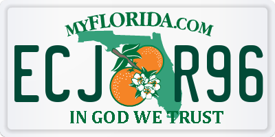 FL license plate ECJR96