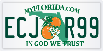 FL license plate ECJR99