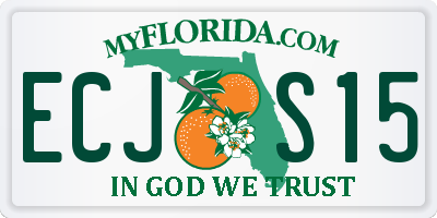 FL license plate ECJS15
