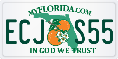 FL license plate ECJS55