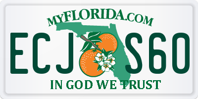 FL license plate ECJS60