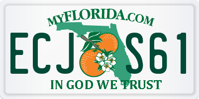 FL license plate ECJS61