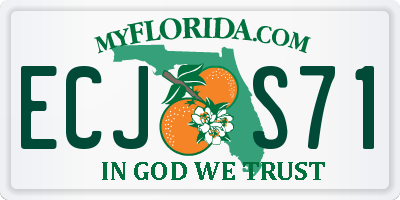 FL license plate ECJS71