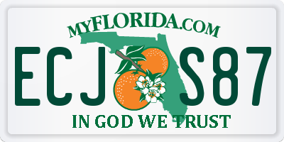 FL license plate ECJS87